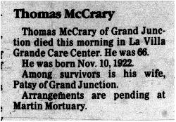 Image of Obituary Text